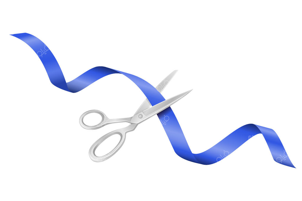 تصویر وکتور قیچی فلزی برای خیاط یا آرایشگر، تجهیزات نوشت‌افزار، بر روی پس‌زمینه سفید