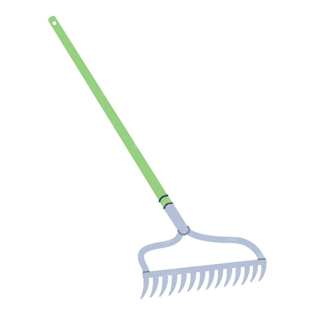 چنگک باغبانی: ابزار باغبانی برای طراحی‌های بهار و تابستان. عنصر گرافیکی ساده.