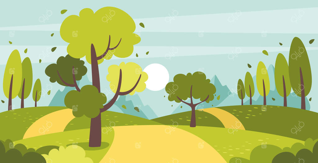 تصویر وکتور منظره طبیعی ساده