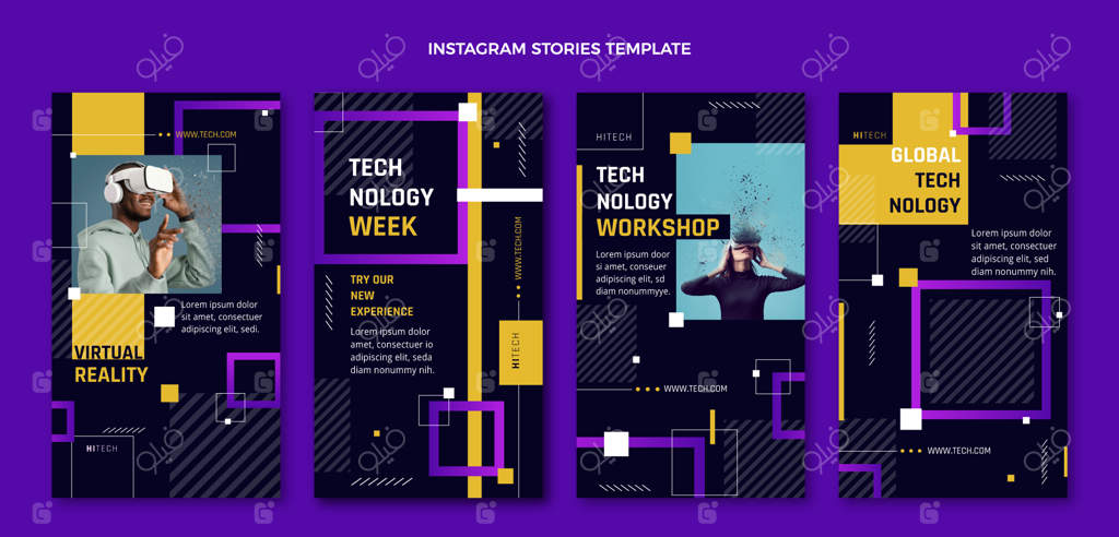 قالب استوری های اینستاگرام با طراحی تخت و فناوری نوین