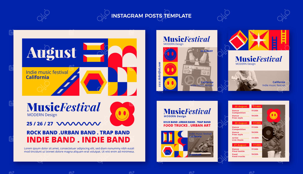 پست اینستاگرام جشنواره موسیقی موزاییکی فلت