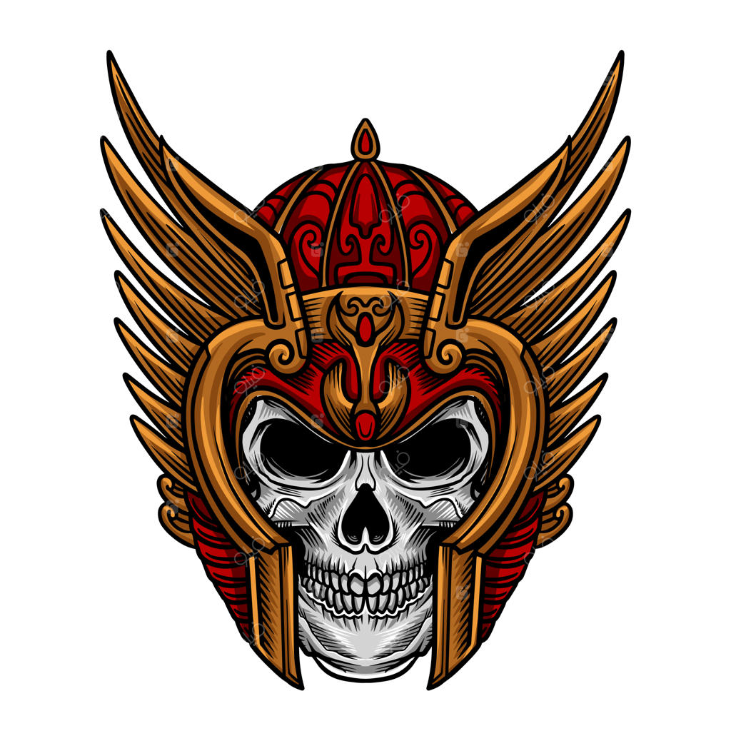 وکتور ماسک جنگجوی جمجمه