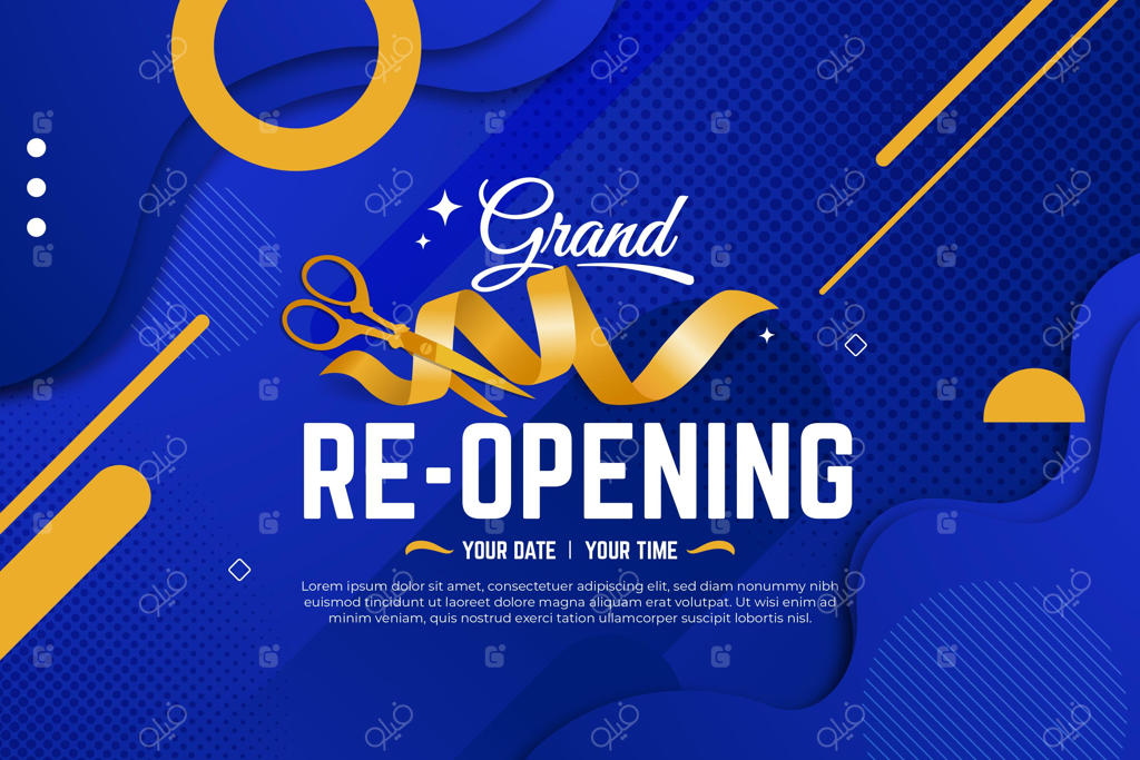 پس‌زمینه جشن بازگشایی بزرگ