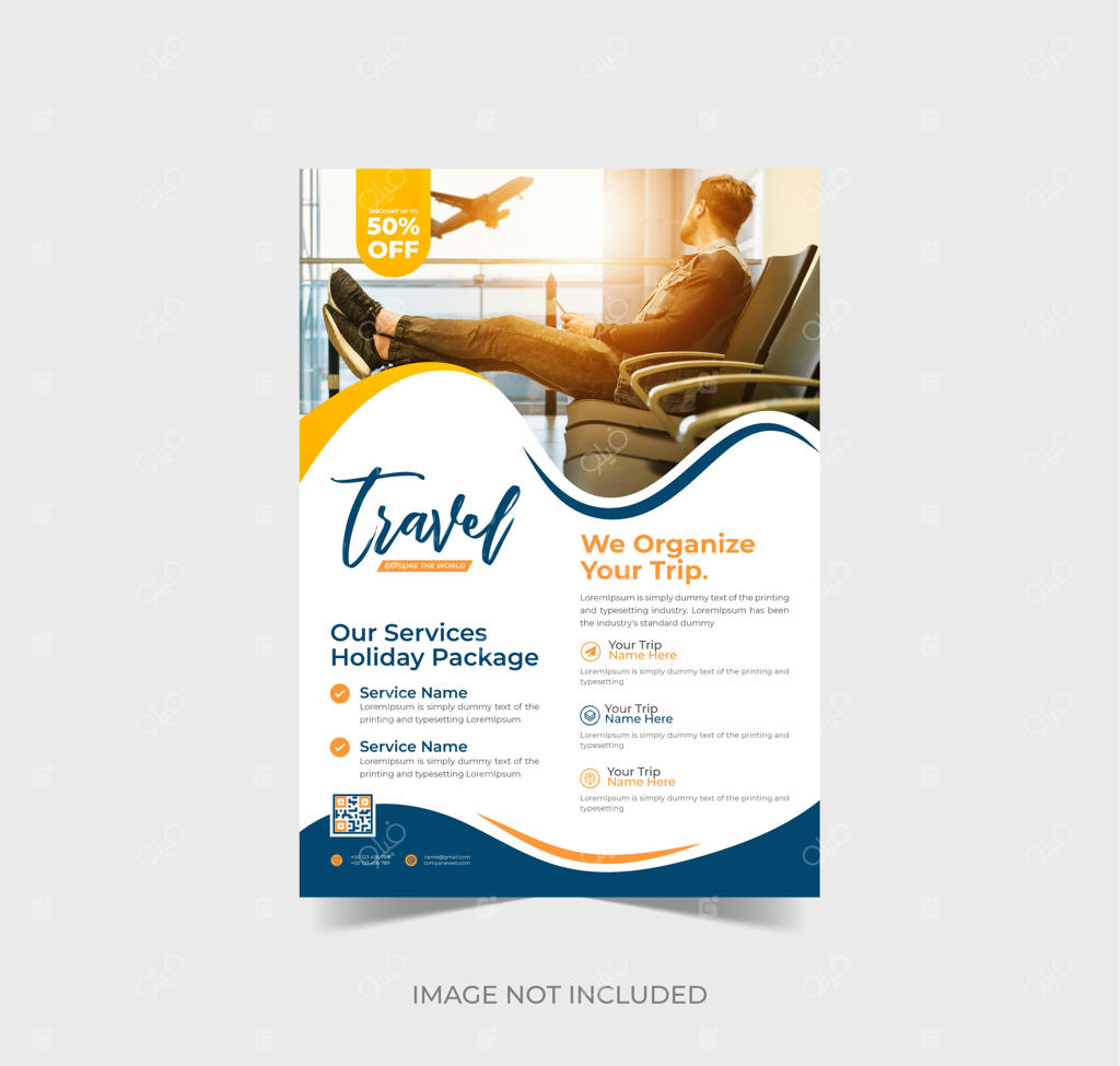 قالب طراحی پوستر و تراکت تبلیغاتی برای کسب‌وکارهای گردشگری