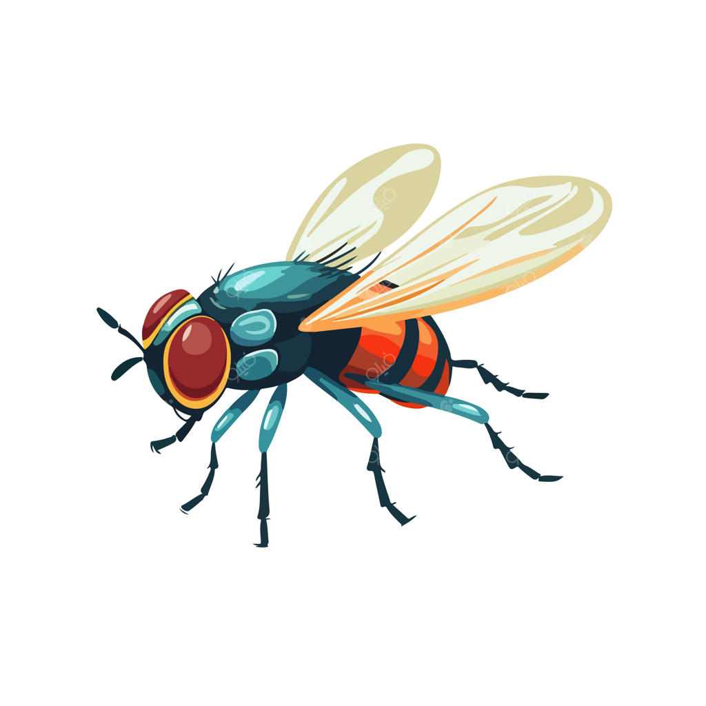 استیکر کارتونی مگس برای آموزش