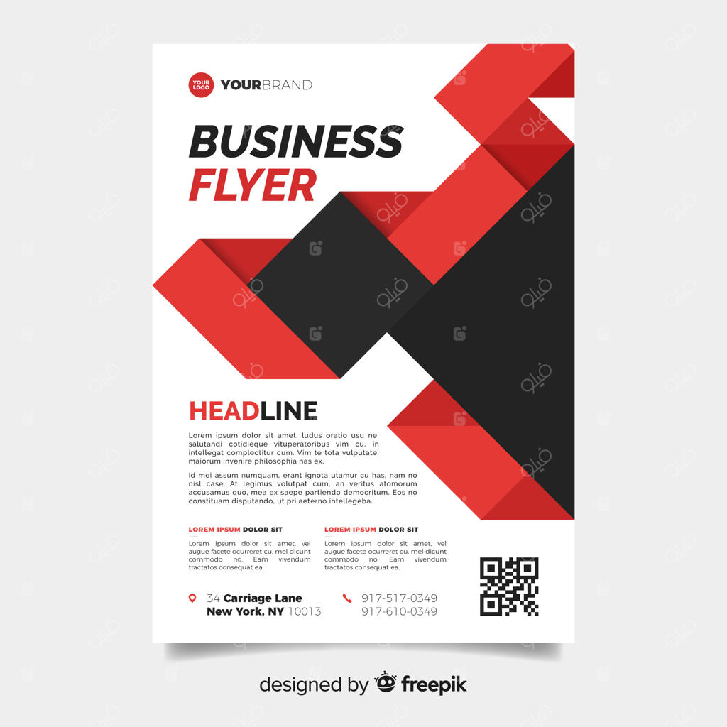 قالب تراکت تجاری موزاییکی