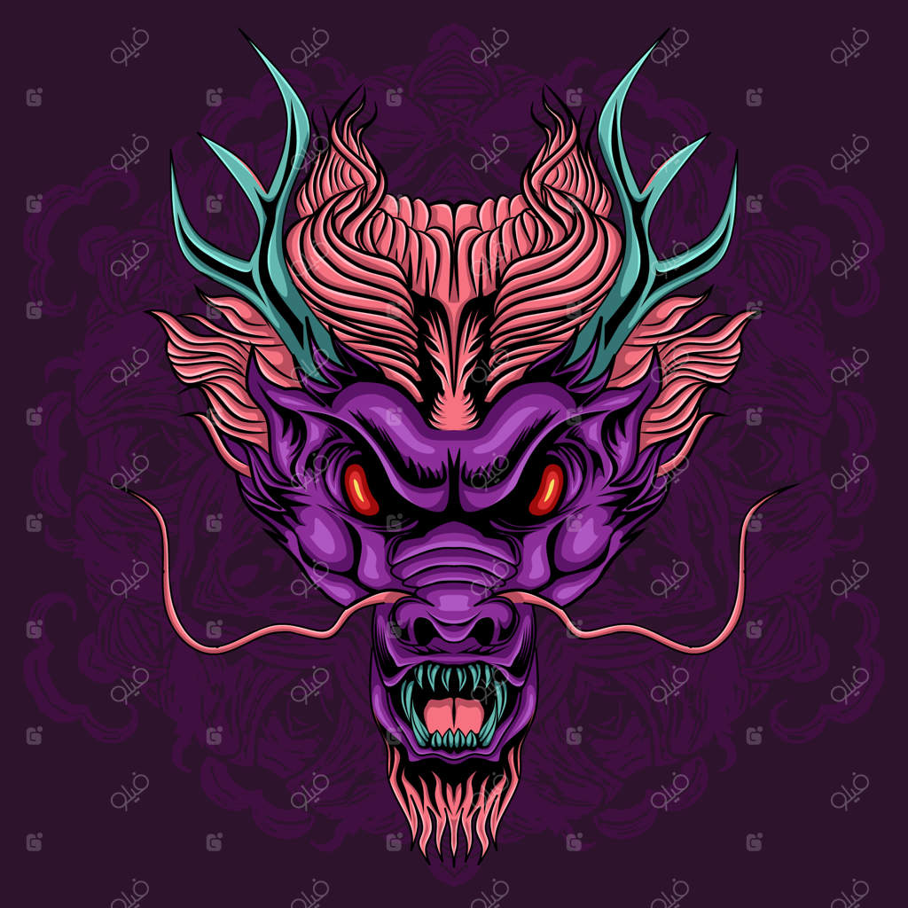 تصویرسازی سر اژدهای آسیایی