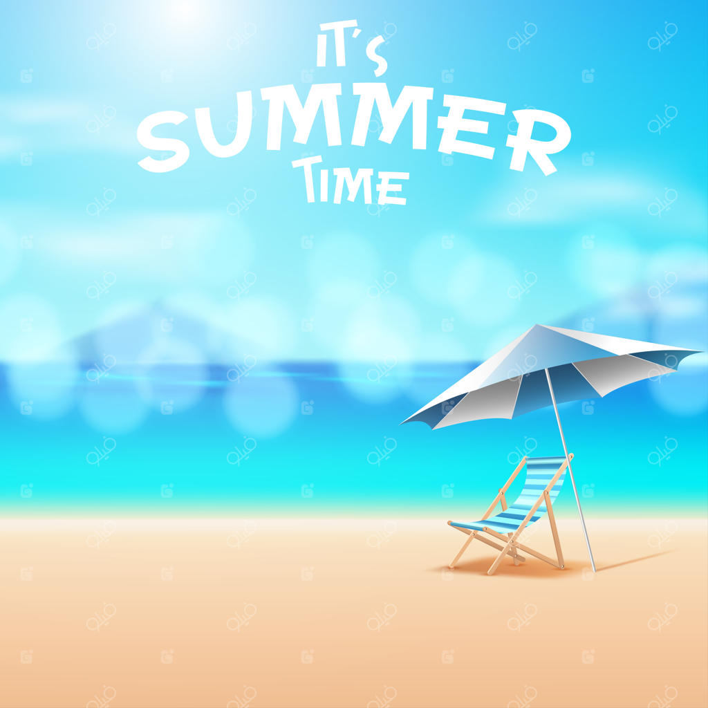 چتر و صندلی کنار دریا