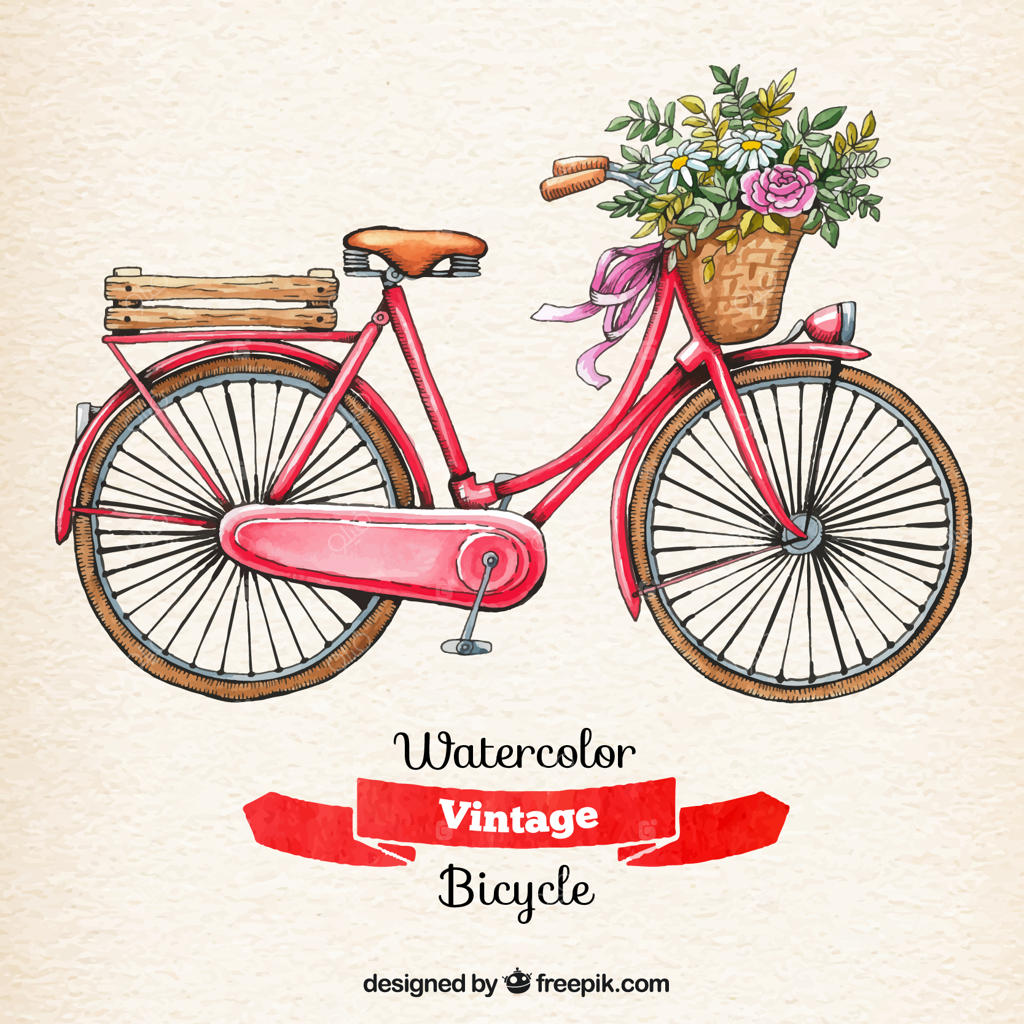 دوچرخه کلاسیک آبرنگی