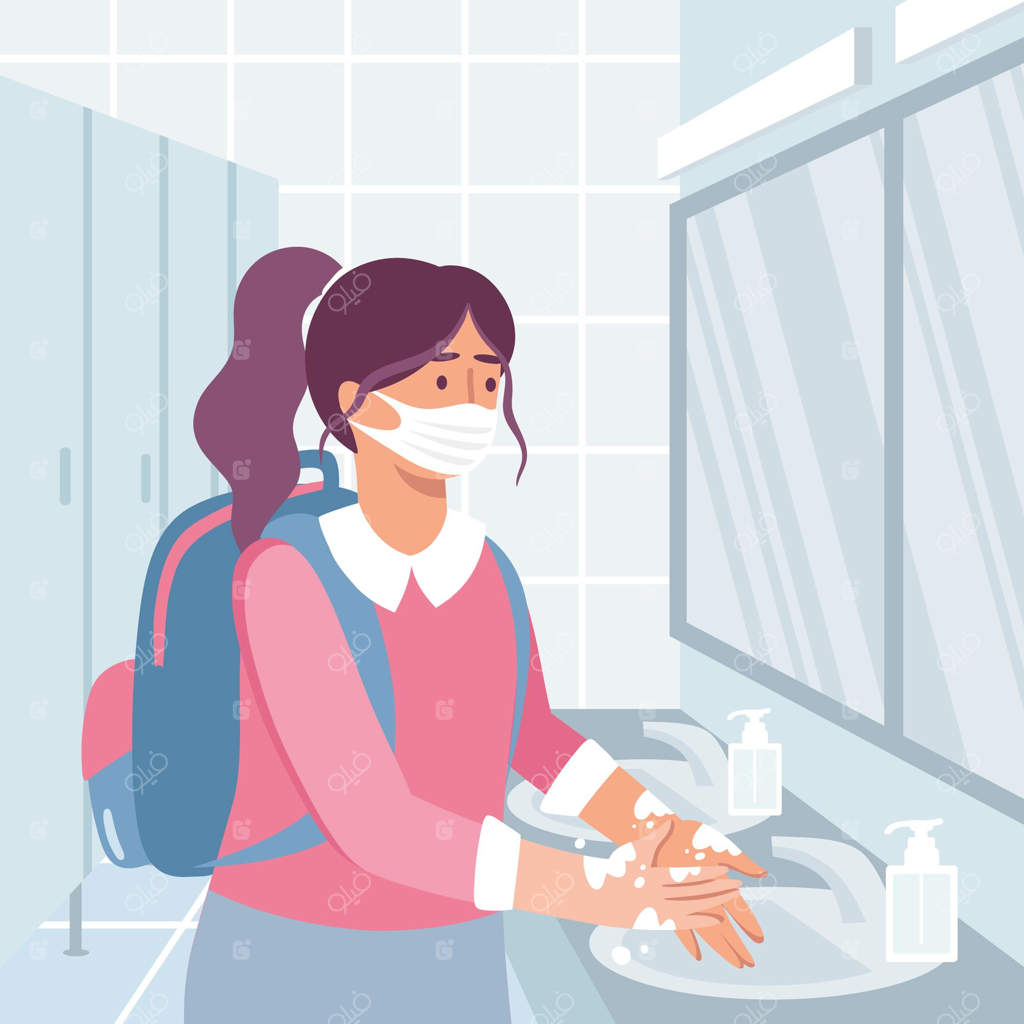 شستن دست‌های کودکان در مدرسه