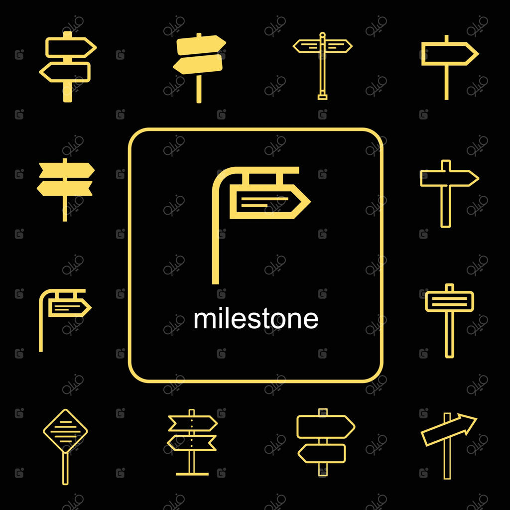 نماد مهمی برای نمایش جهت، یک آیکون وکتور