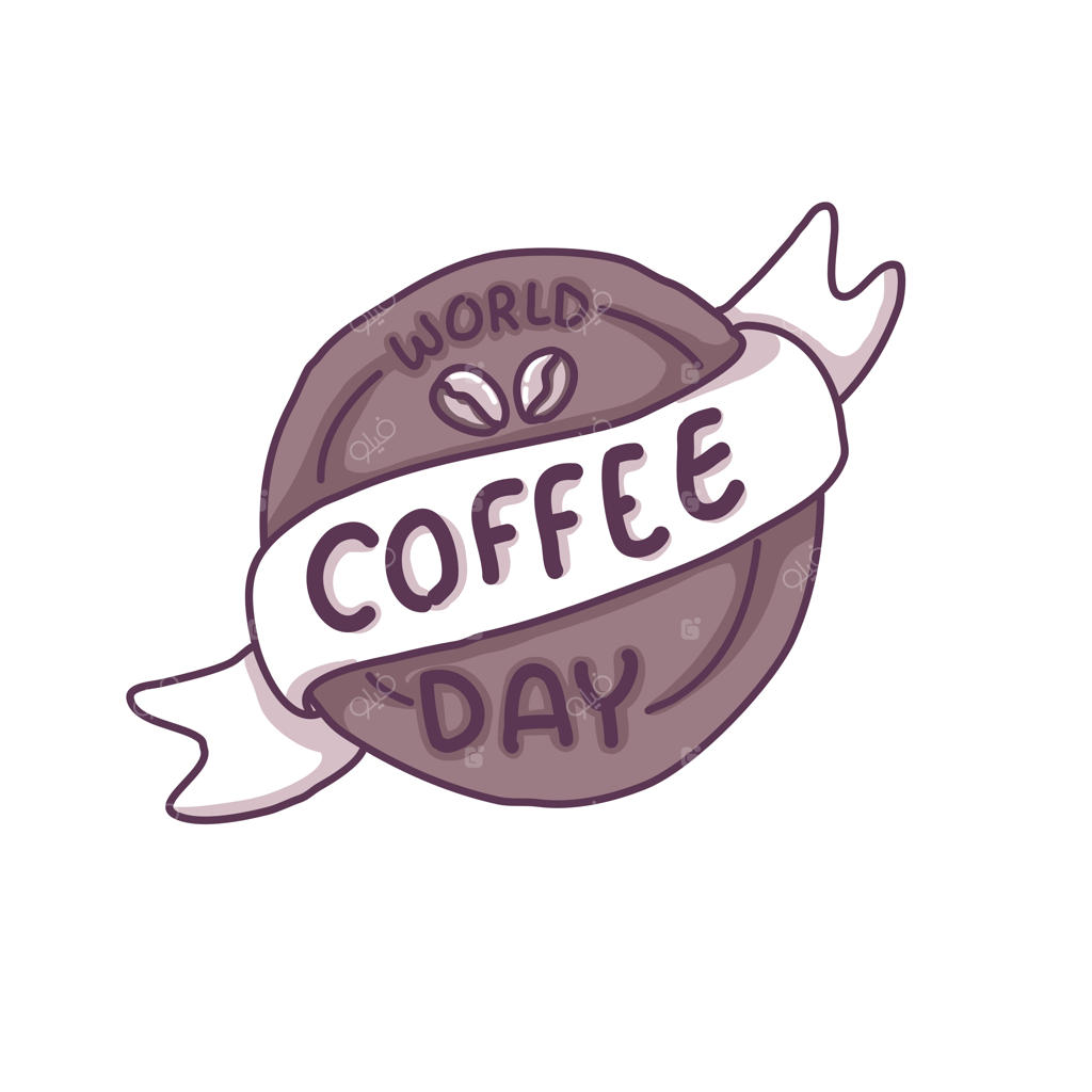 تصویر کارتونی لوگوی قهوه