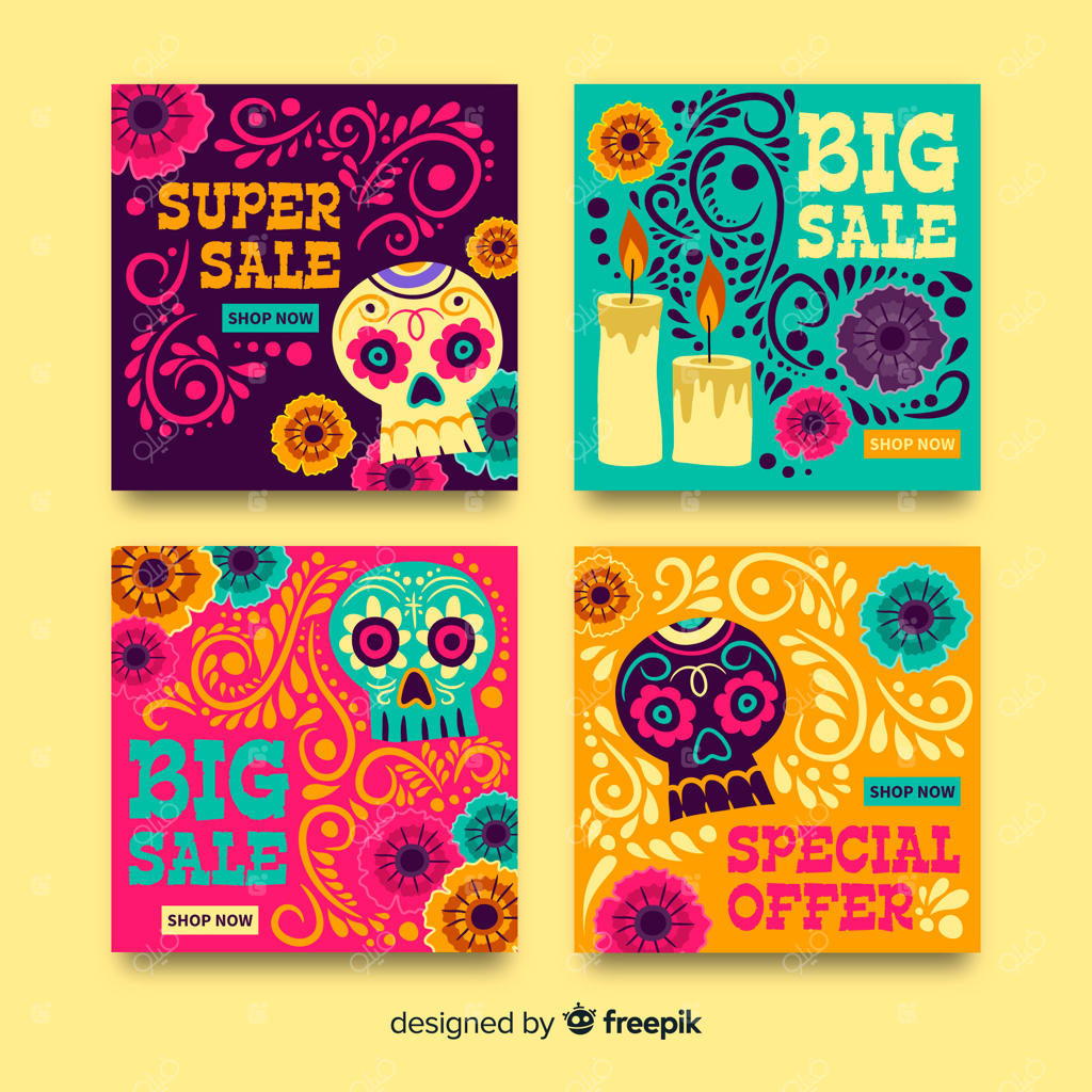 مجموعه پست‌های اینستاگرام برای روز مردگان