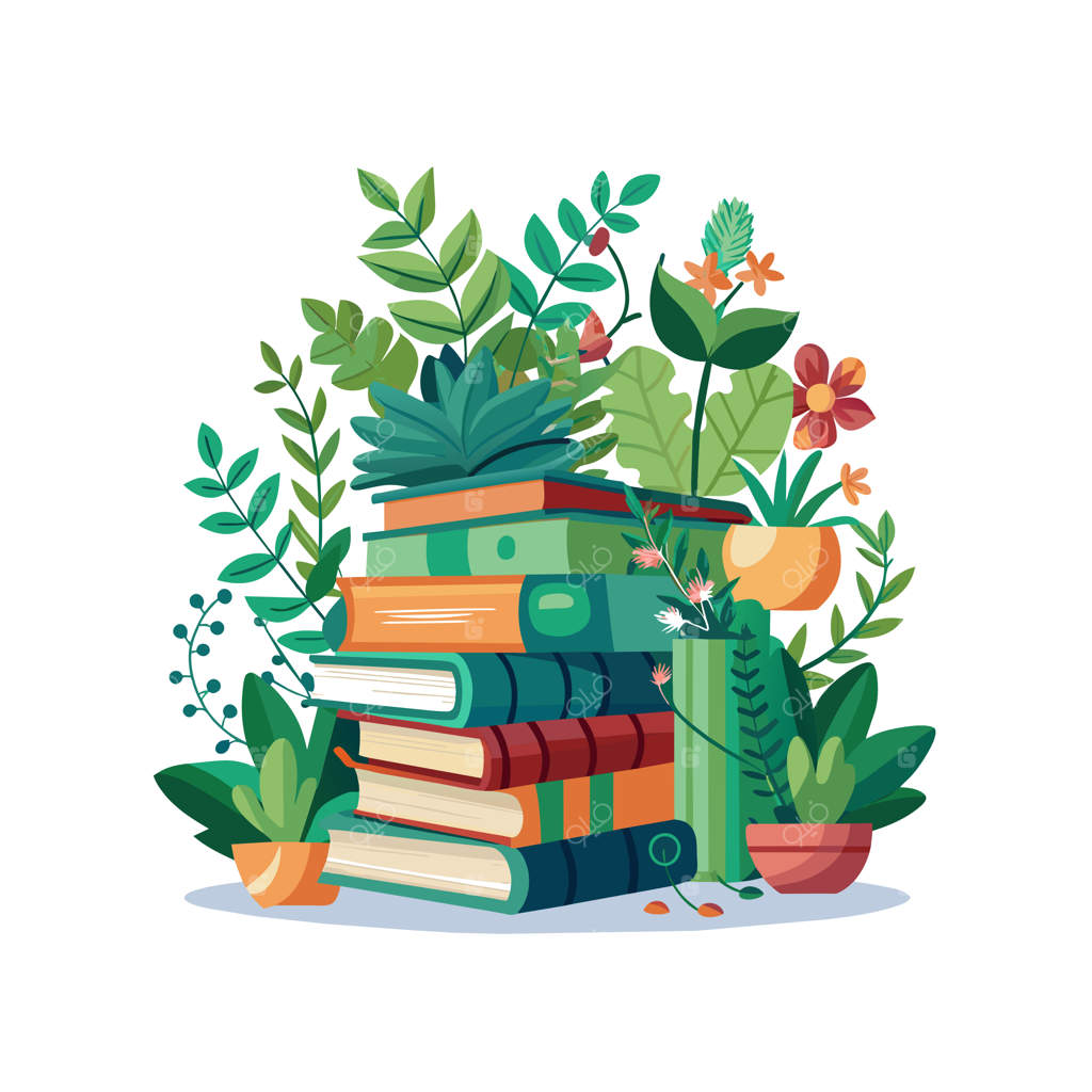 طرح مفهومی تصویرسازی وکتور از چیدمان کتاب‌ها