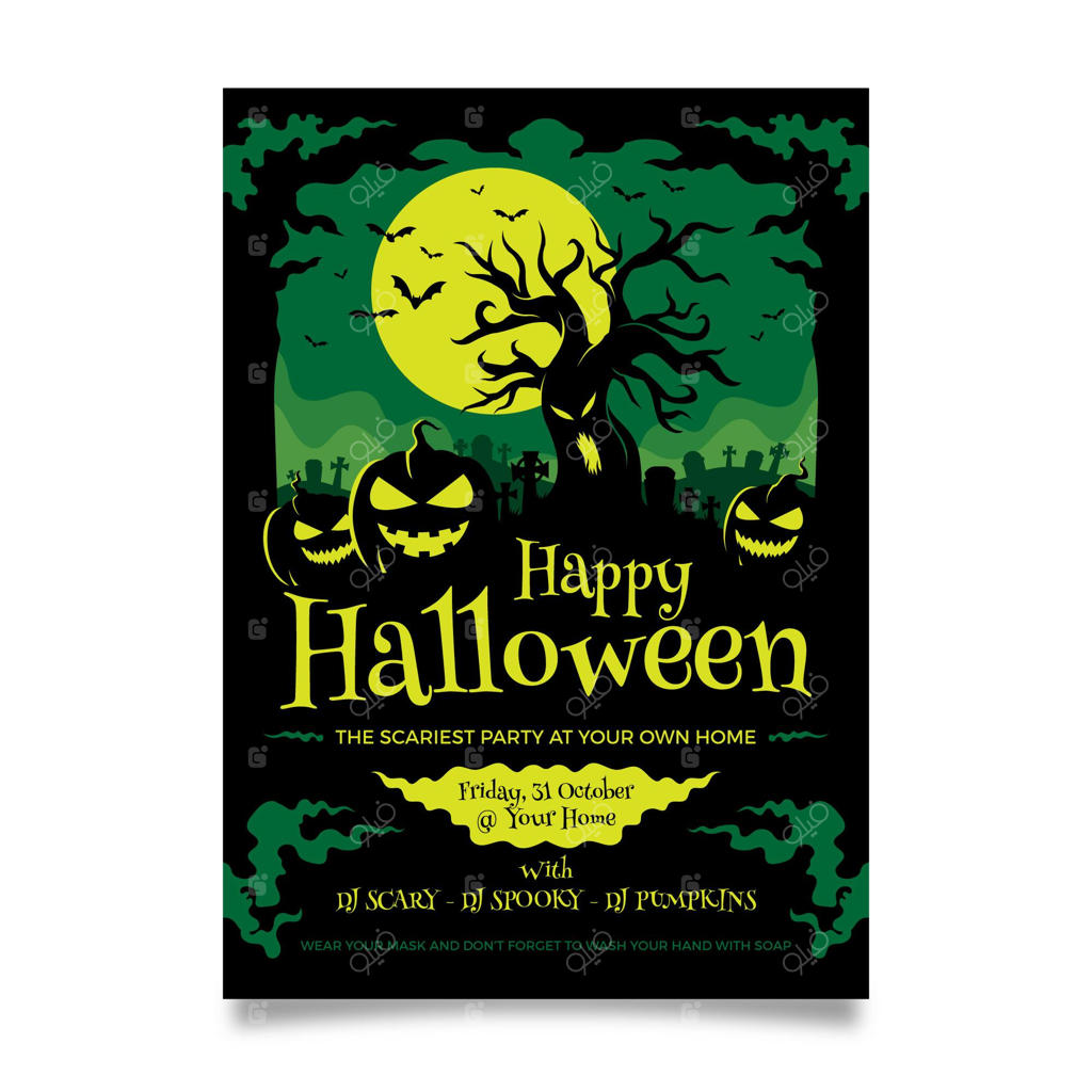 پترن پوستر مهمانی هالووین با طراحی ساده