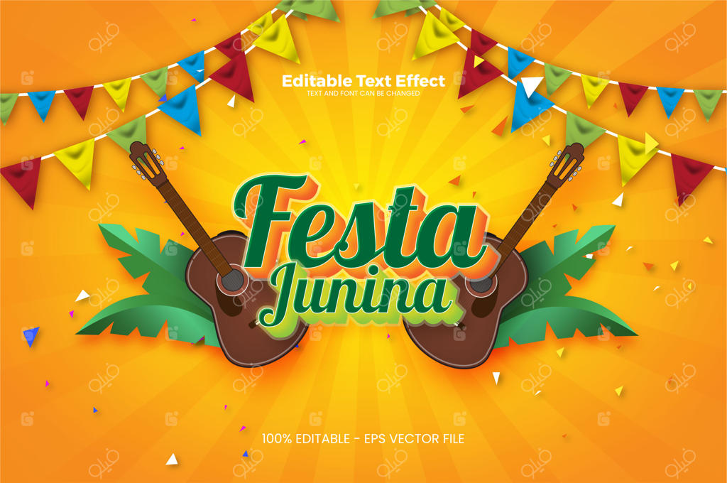 افکت متن جشن ژوئن به سبک مدرن و قابل ویرایش
