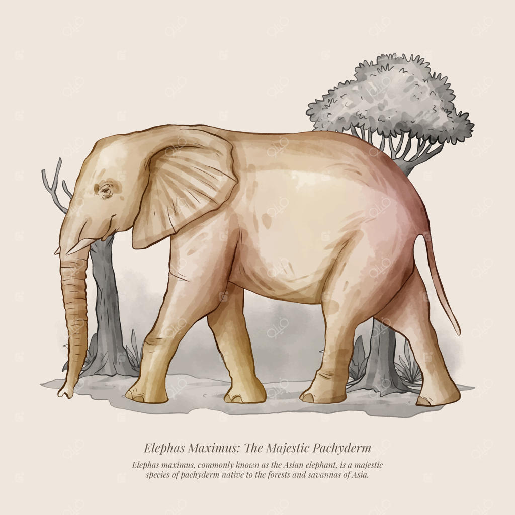 تصویرسازی حیوانات با آبرنگ به سبک رترو