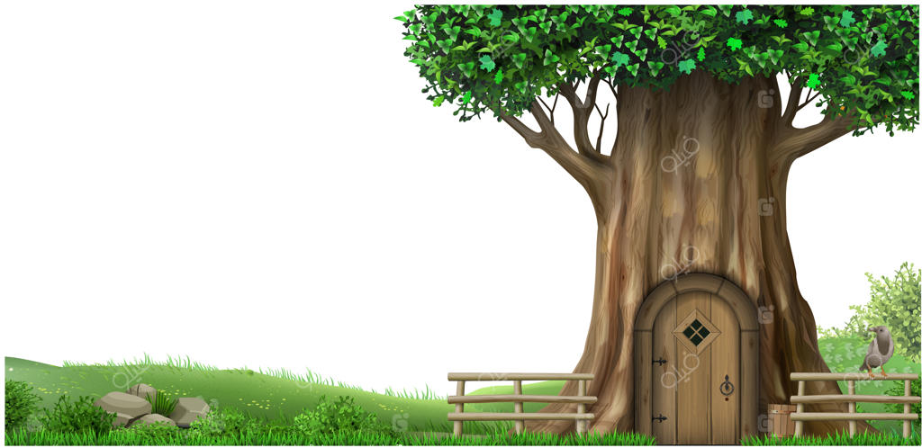 منظره‌ای با یک درخت بلوط قدیمی