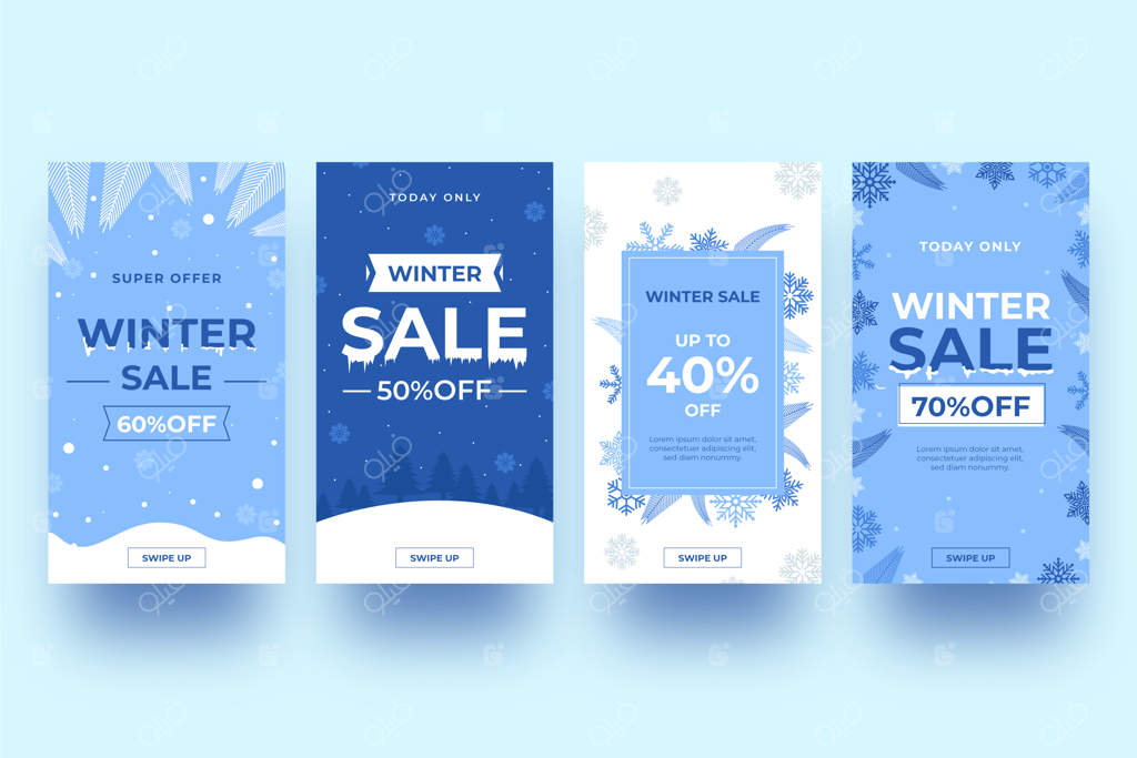 مجموعه استوری اینستاگرام حراج زمستانی