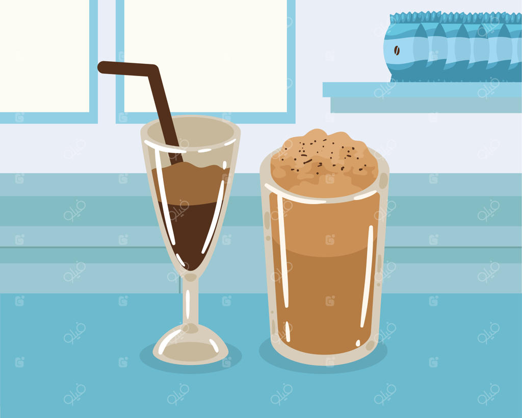 قهوه در فنجان و لیوان