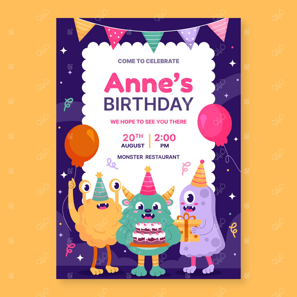 قالب طراحی جشن تولد