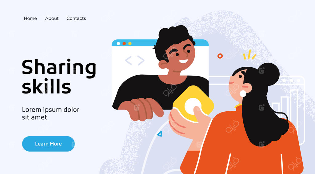 قالب صفحه فرود مدرن برای آموزش آنلاین