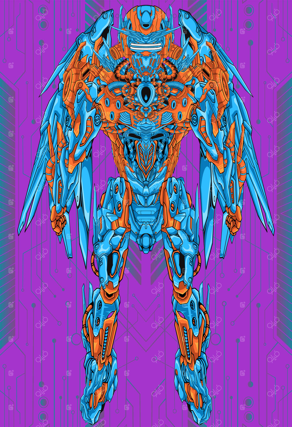 تصویر ربات مکانیکی بدنه سرباز