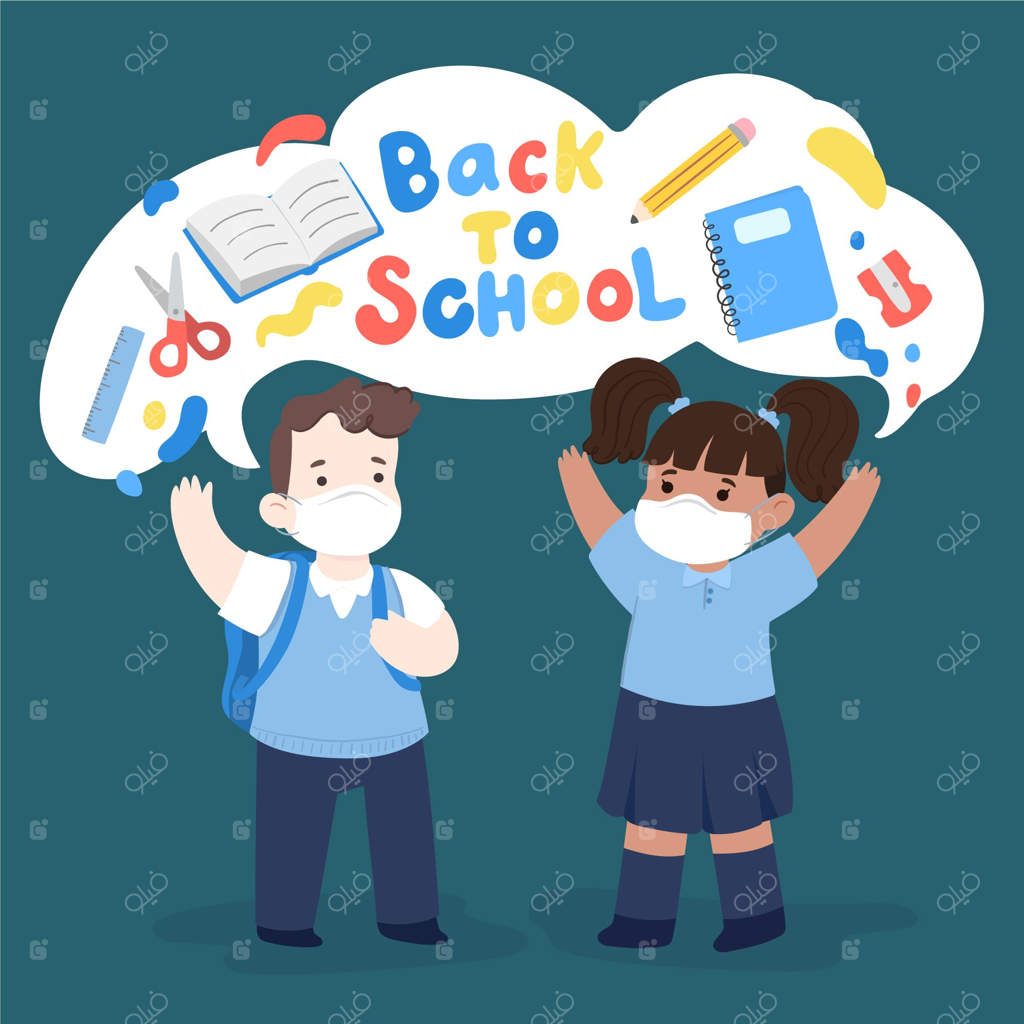 پس زمینه طراحی دستی برگشت به مدرسه