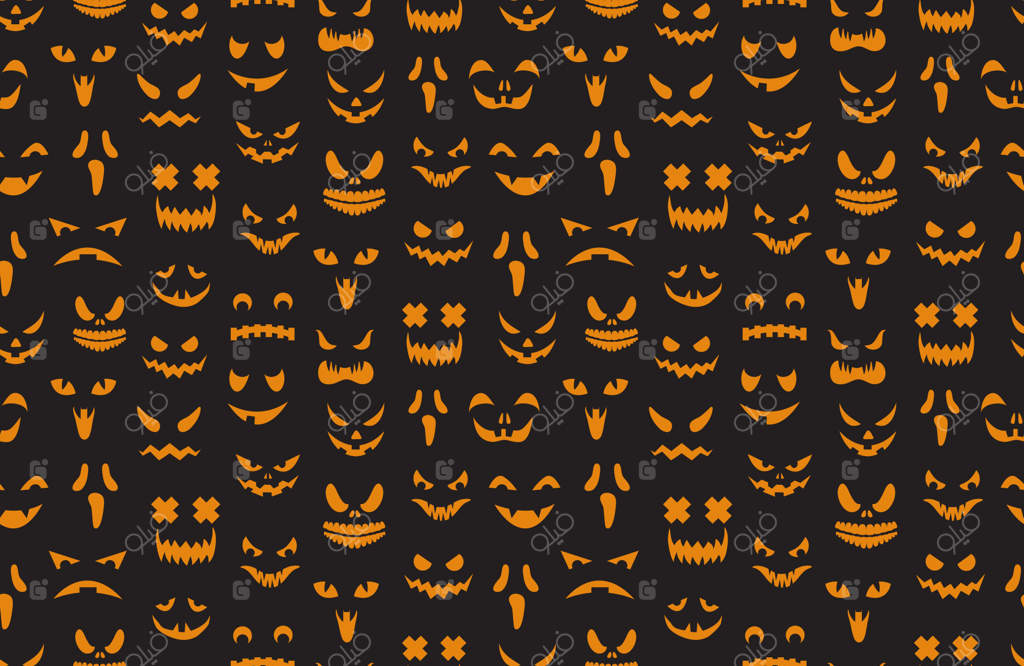 پترن یکپارچه چهره‌های کدو تنبل