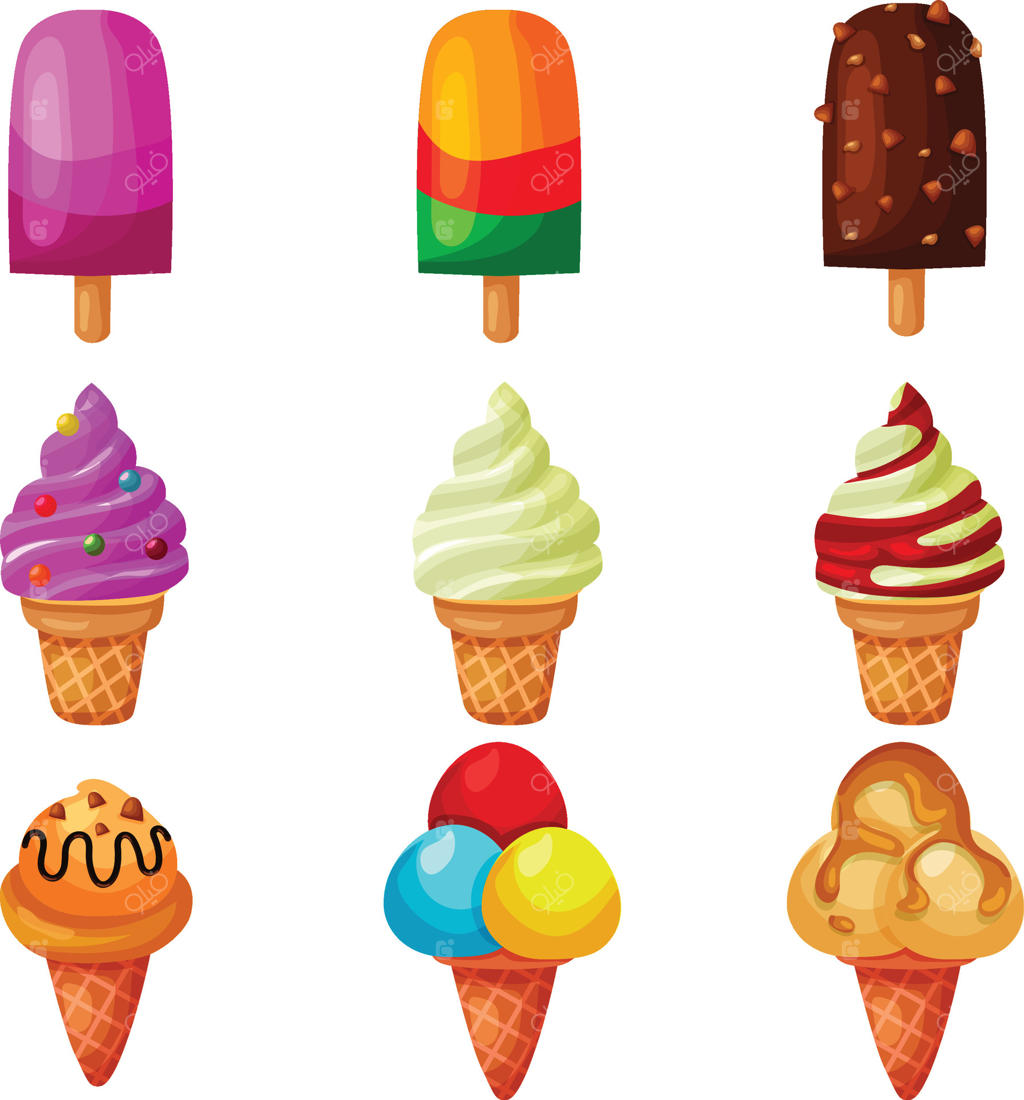 مجموعه‌ای از بستنی‌های جدا افتاده