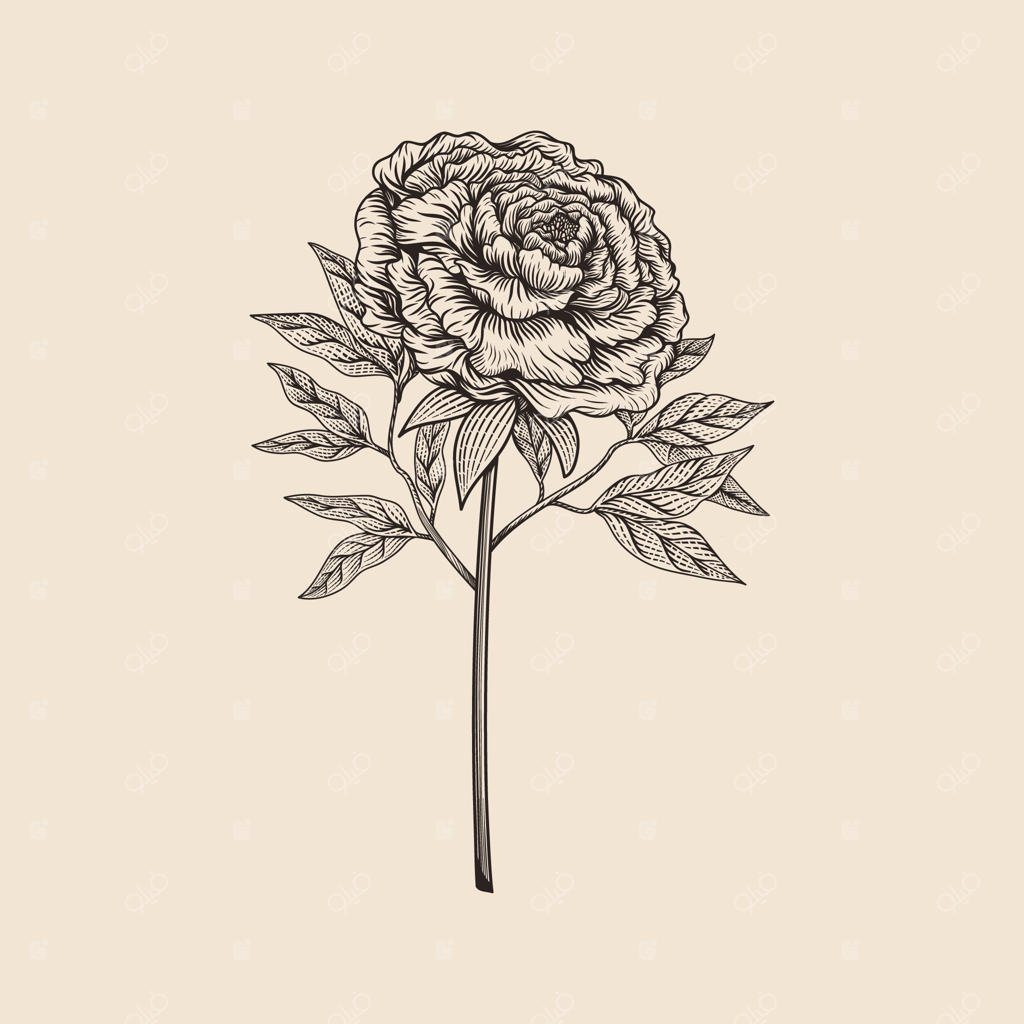 نقاشی دستی گل صد تومانی