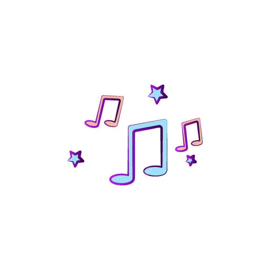 آیکون وکتور رنگی نت‌های ملودی