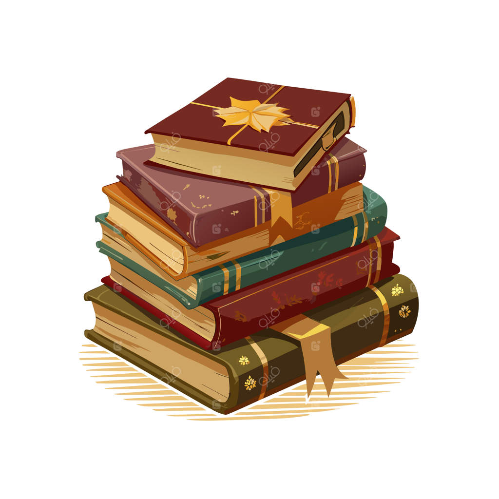 مفهوم تصویرسازی وکتوری از چیدمان کتاب‌ها