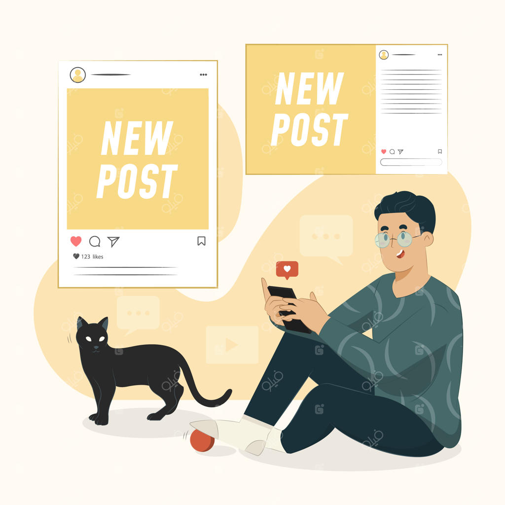 تصویر مفهومی به‌روزرسانی اجتماعی