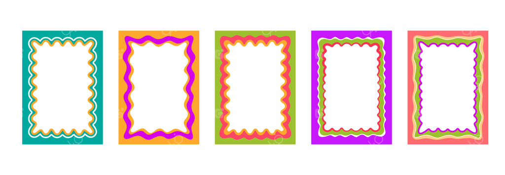 فریم‌های صدفی هیپی Y2K با حاشیه‌های طرح‌دار رنگی