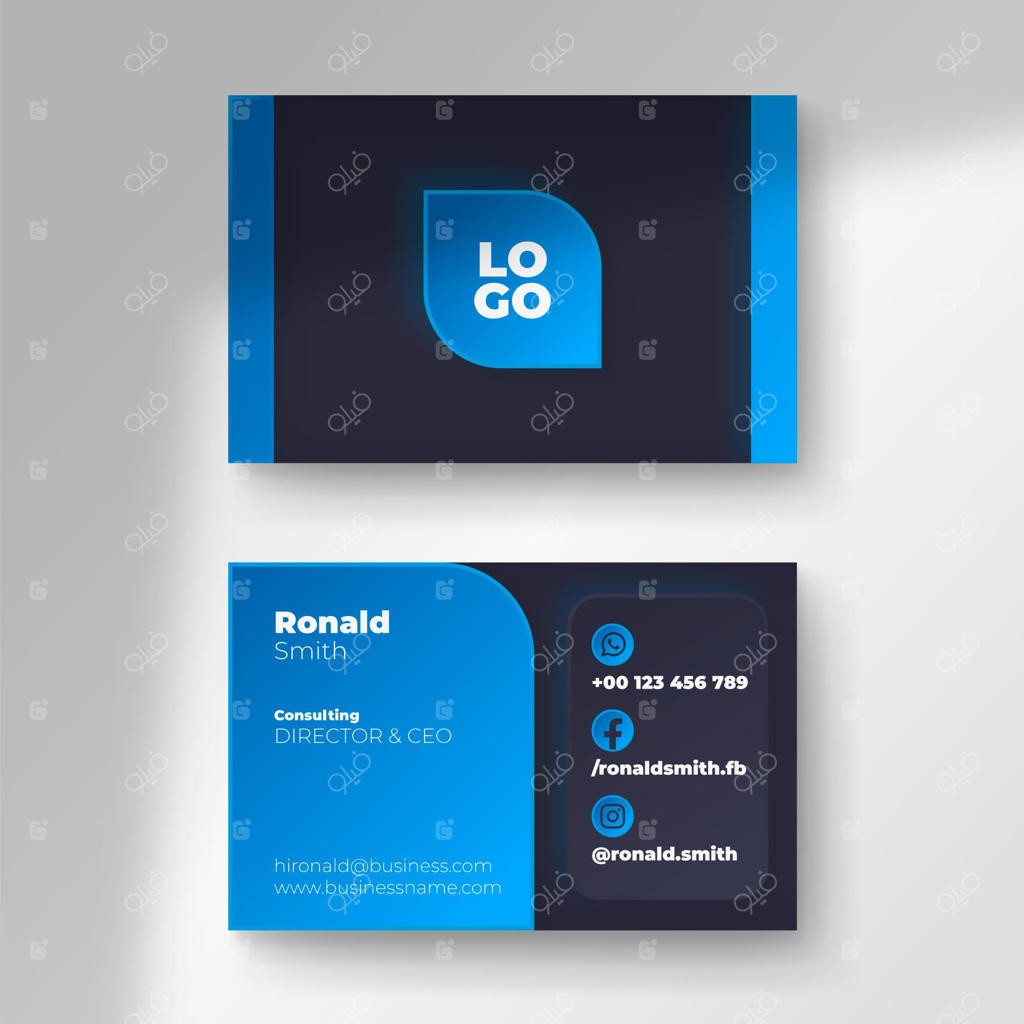 قالب کارت ویزیت به سبک نیومورفیسیم