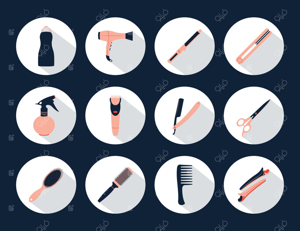 نمادهای آرایشگاه مردانه