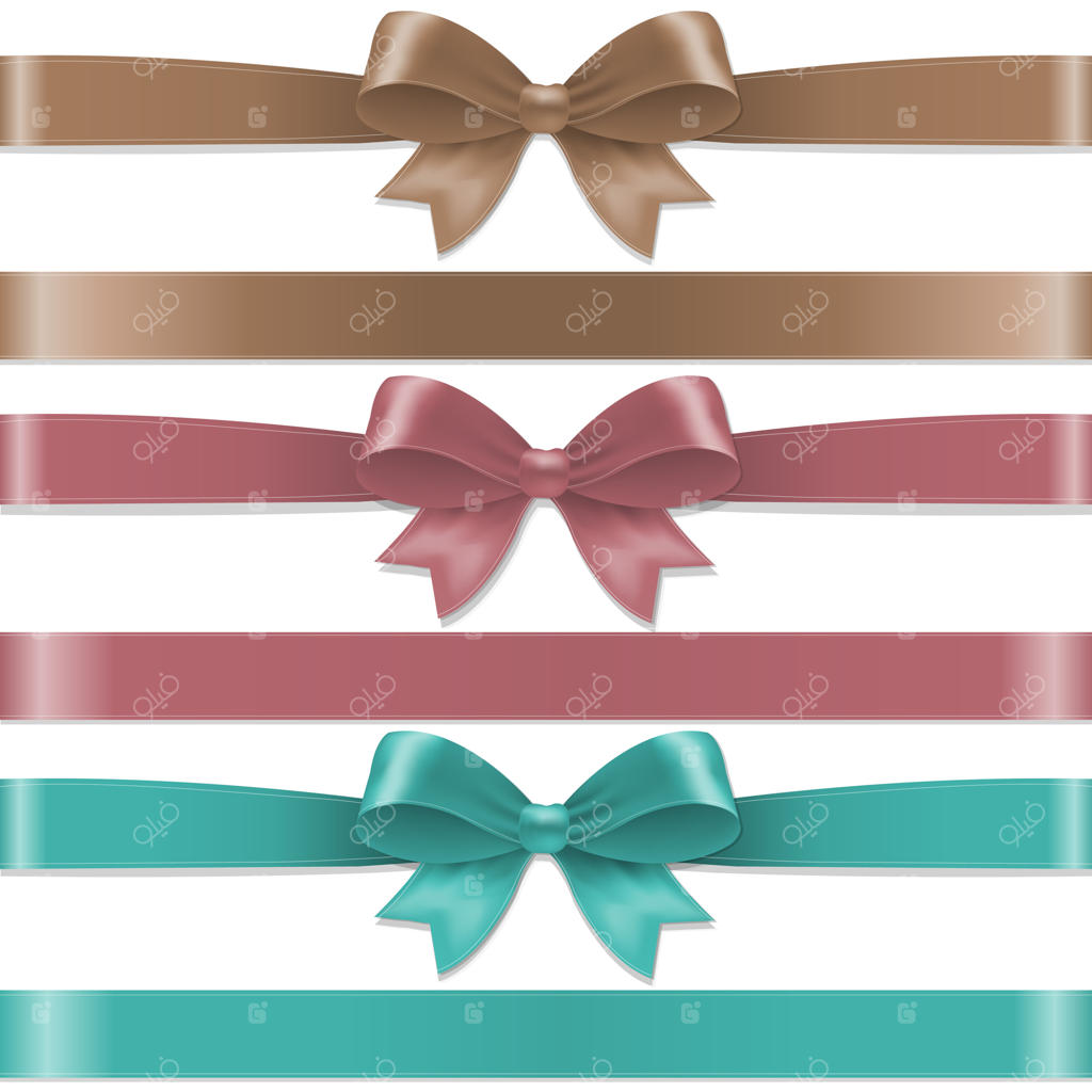 مجموعه گیره‌های پاپیونی با رنگ‌های ملایم