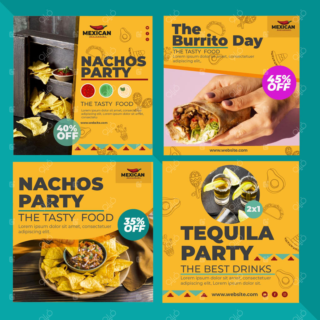 پست‌های اینستاگرامی رستوران مکزیکی