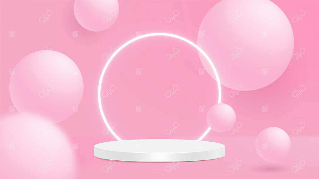 کره‌های نرم سفید و صورتی در حال حرکت.