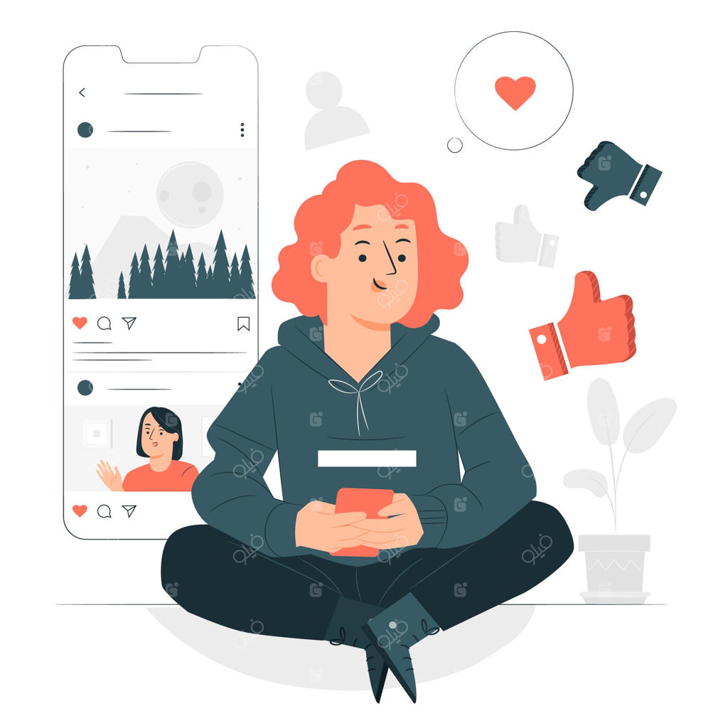 تصویرسازی از مفهوم فید موبایل