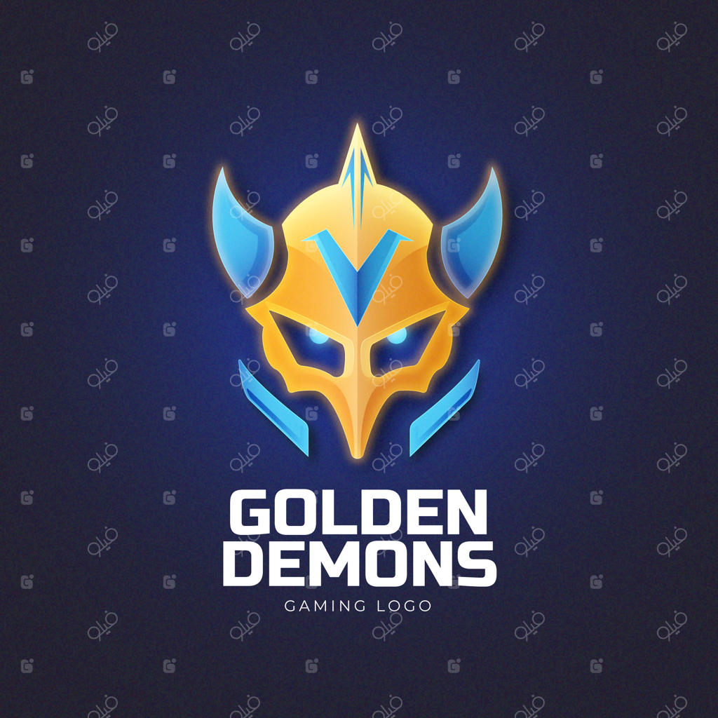 طراحی لوگوی بازی با گرادیانت رنگ