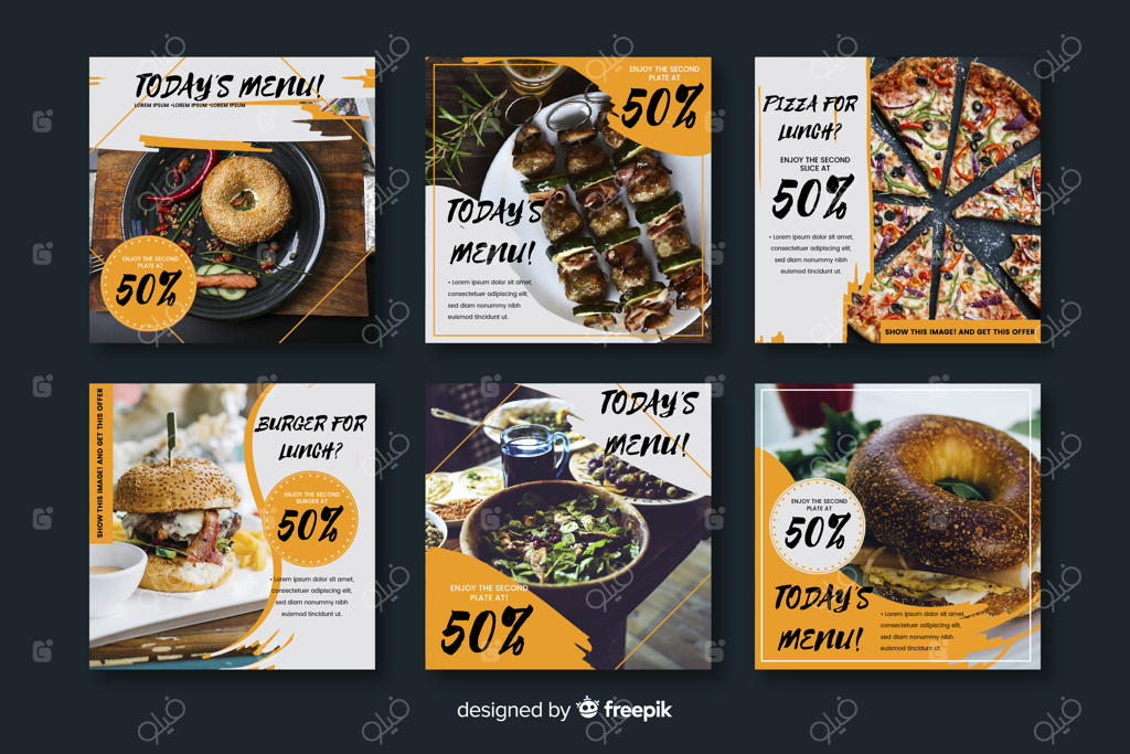 مجموعه پست‌های اینستاگرام آشپزی با عکس