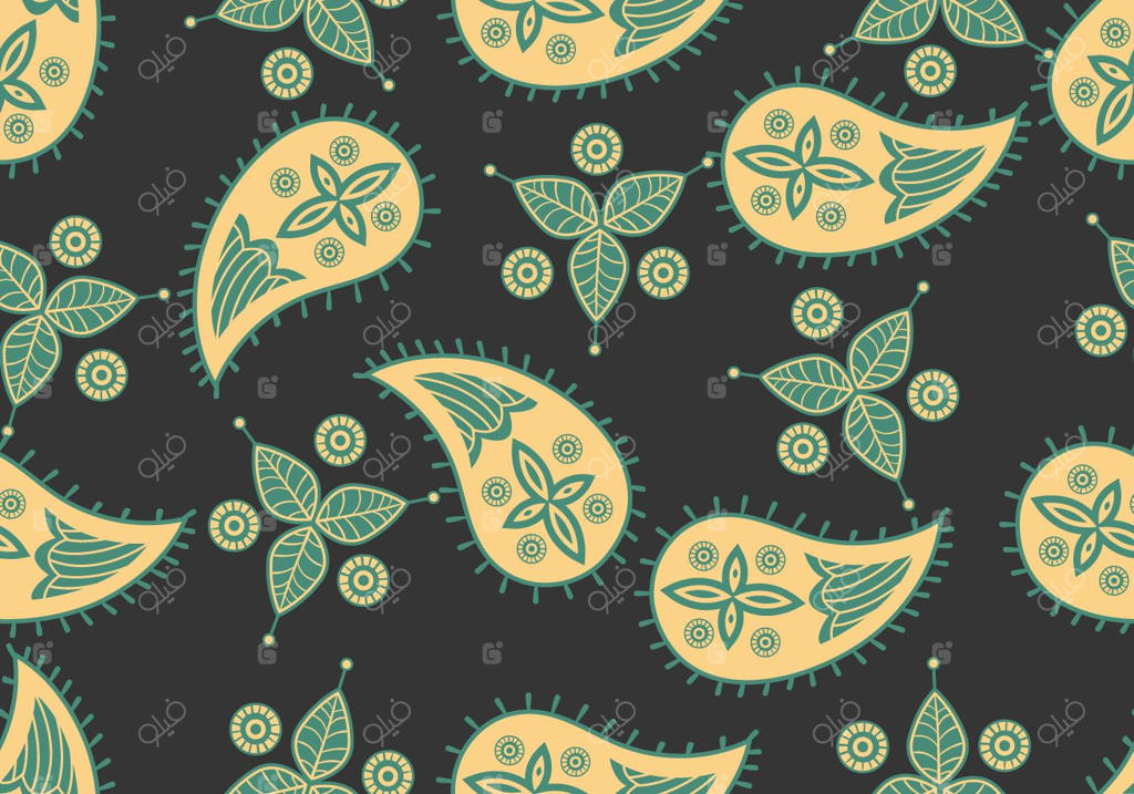 پترن یکپارچه زینتی کشمیر