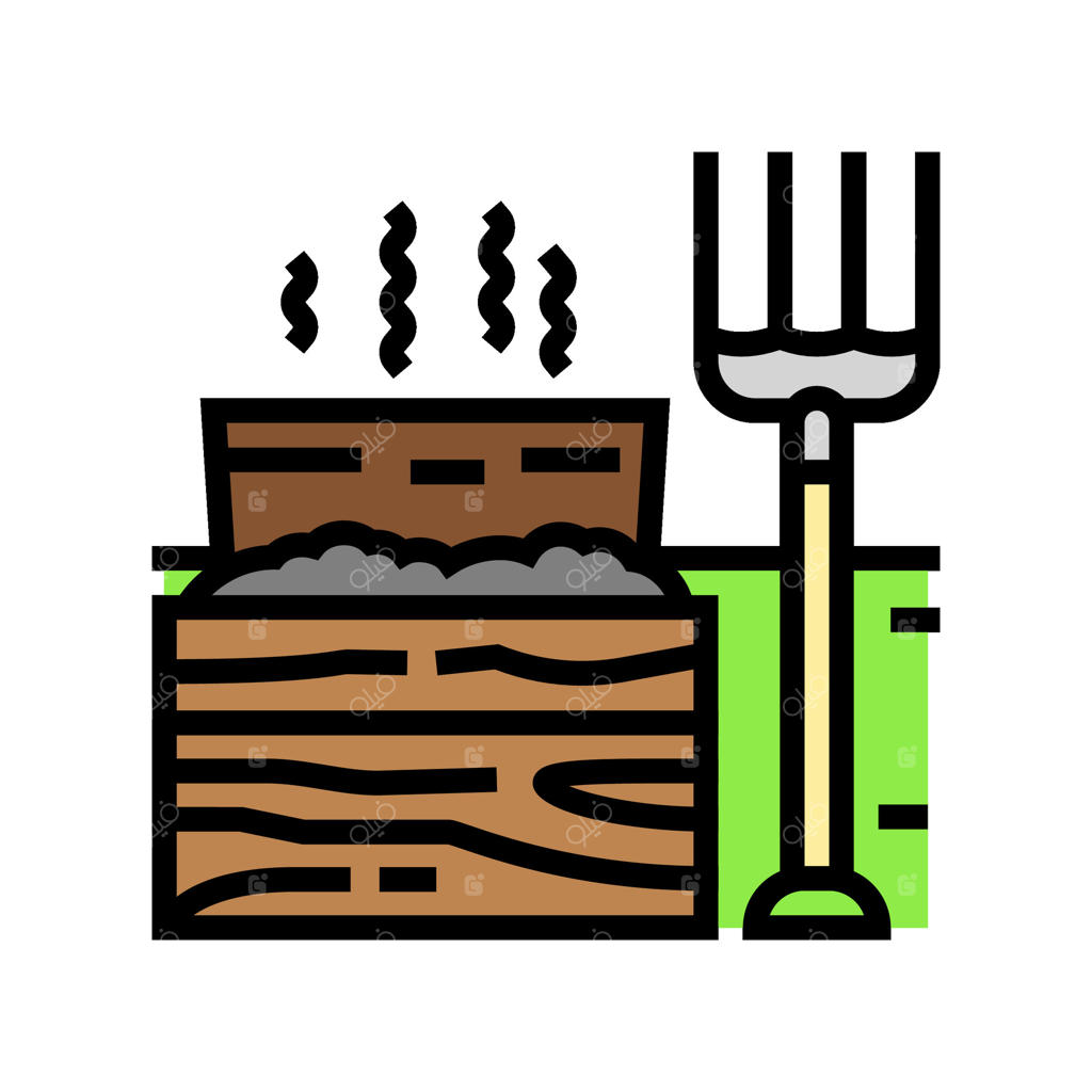 تصویر نمادین نگهداری از باغ با کمپوست‌سازی رنگی