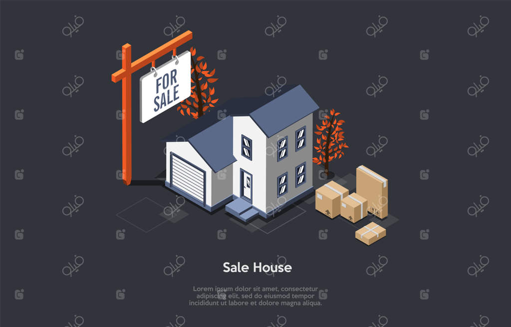 مفهوم خرید و فروش ملک و خانه جدید.