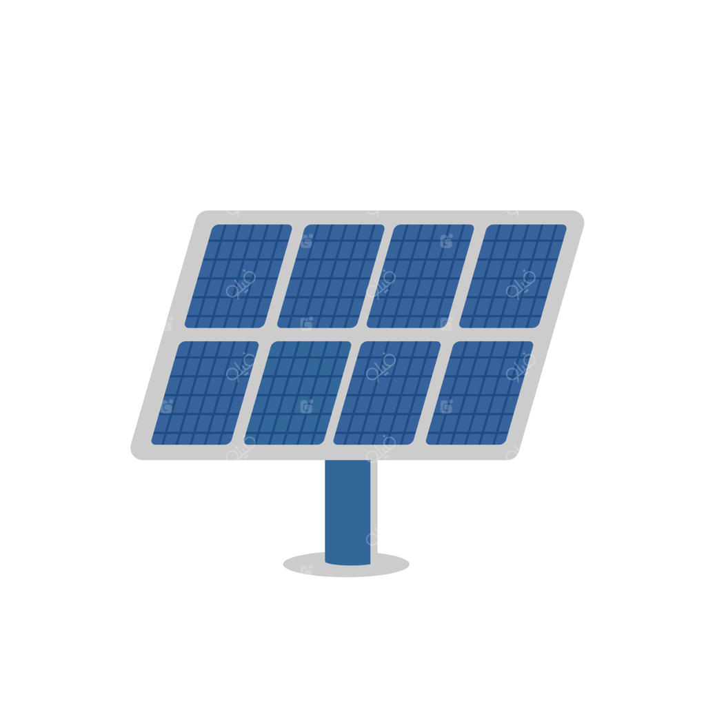 طرح وکتور پنل خورشیدی و سلول‌های فتوولتائیک با مفهوم انرژی پایدار