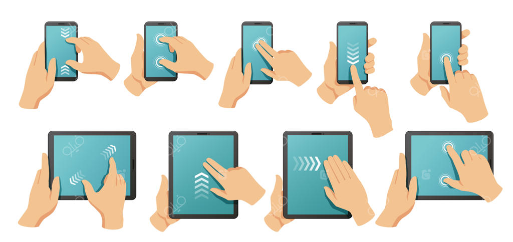 تنظیمات حرکات لمسی