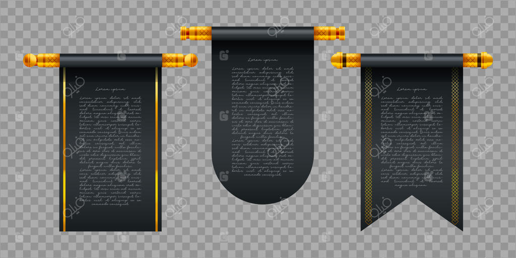 طومارها و کاغذهای پوستی باستانی به همراه نگه‌دارنده