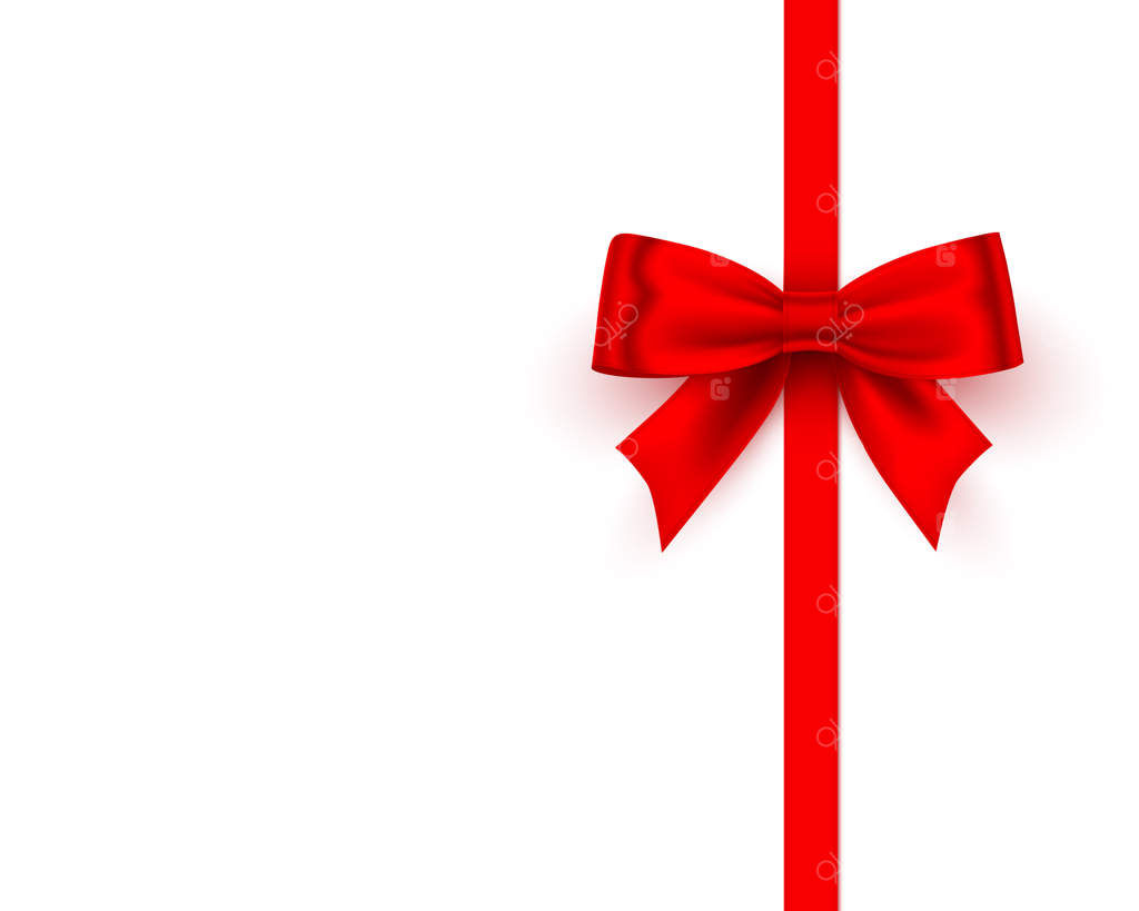 روبان قرمز روی زمینه سفید - تصویر وکتور